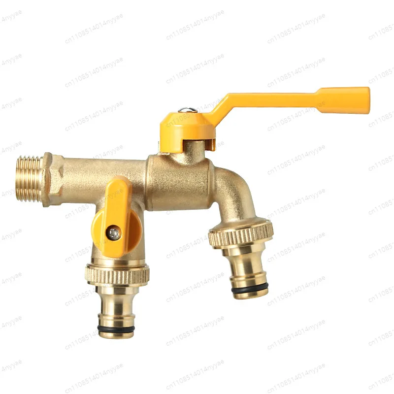 

Customized OEM Solid Brass Outdoor Faucet - 1 Inlet 2 Outlet Y-Splitter for Garden, Washer & Utility Sink, High Flow Valve