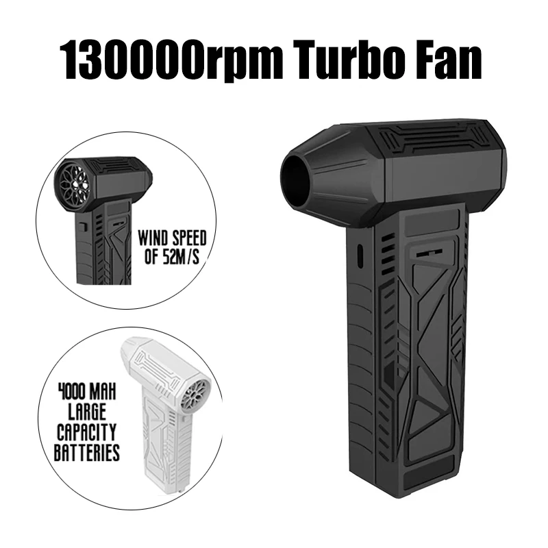 130,000 RPM Wind Speed 52m/s industrial Duct Fan Generation Violent Blower Mini Turbo Jet Fan Handheld Brushless Motor