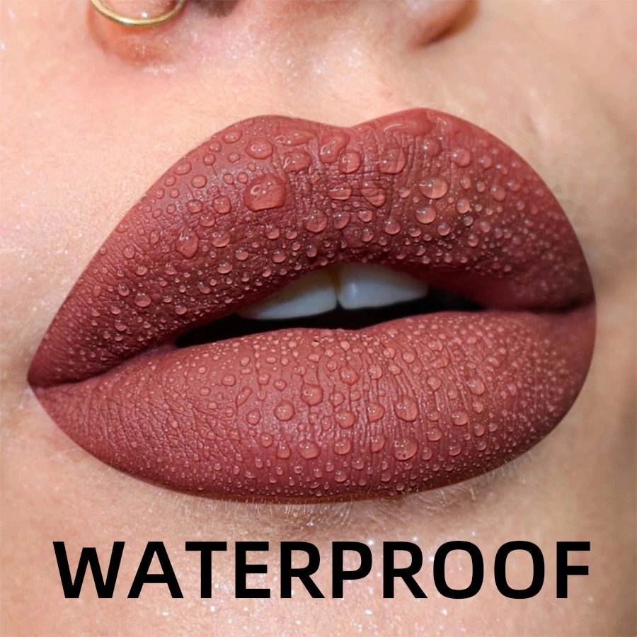 19 kleuren Matte Fluwelen Lipgloss Waterdichte Vloeibare Lipstick Naakt Zwarte Lippen tint Make-Up Lip Glazuur Cosmetica Rode Lip Stain Schoonheid