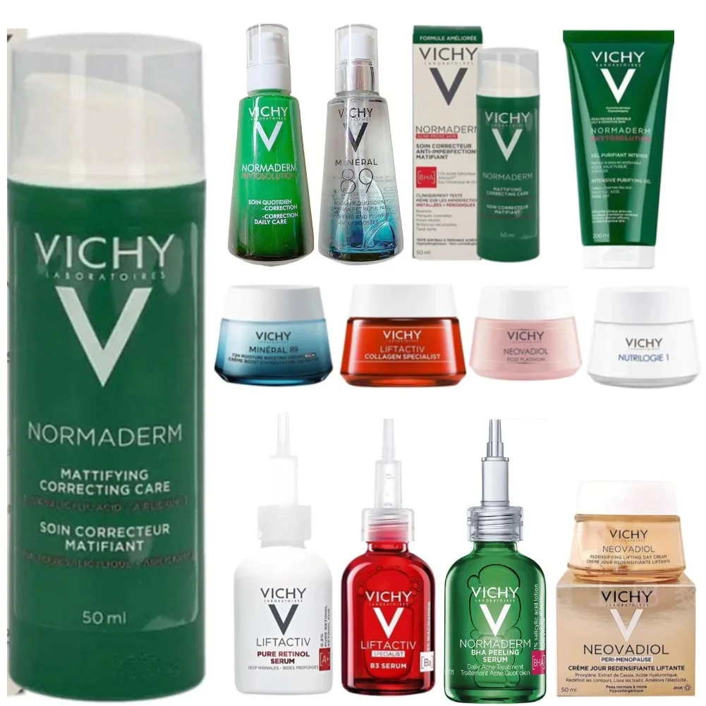 Esencia Suavizante con Retinol VICHY, Crema Reparadora Facial con Ácido Salicílico, 16% VC, Suero Rejuvenecedor con Ácido Hialurónico B3, Cuidado de la Piel