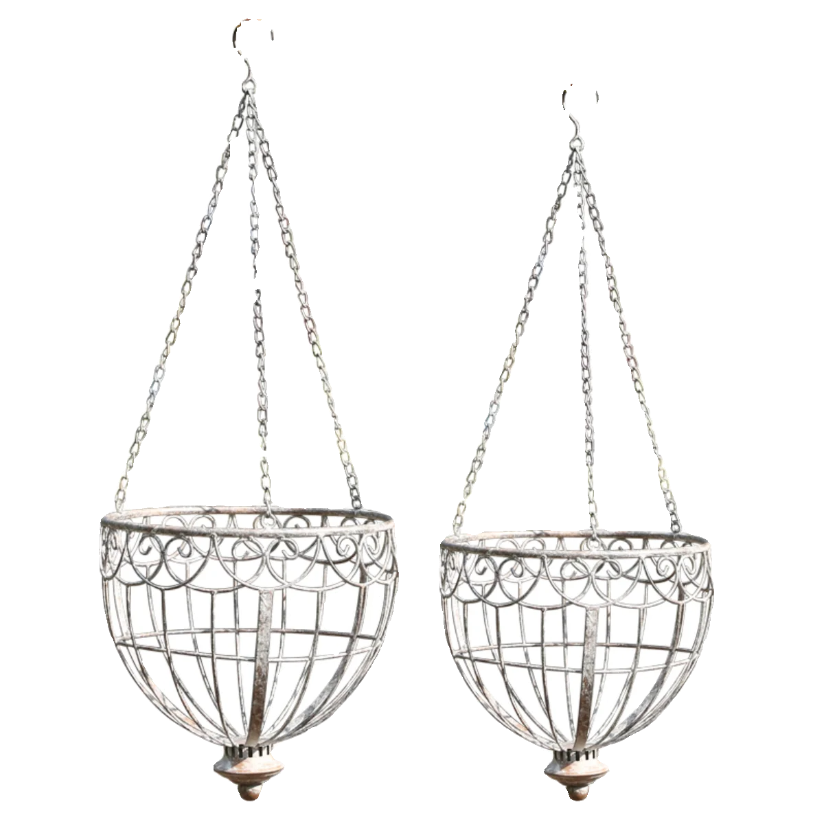 Forged iron hanging basket flower basket flower pot flower stand succulent plant orchid stand