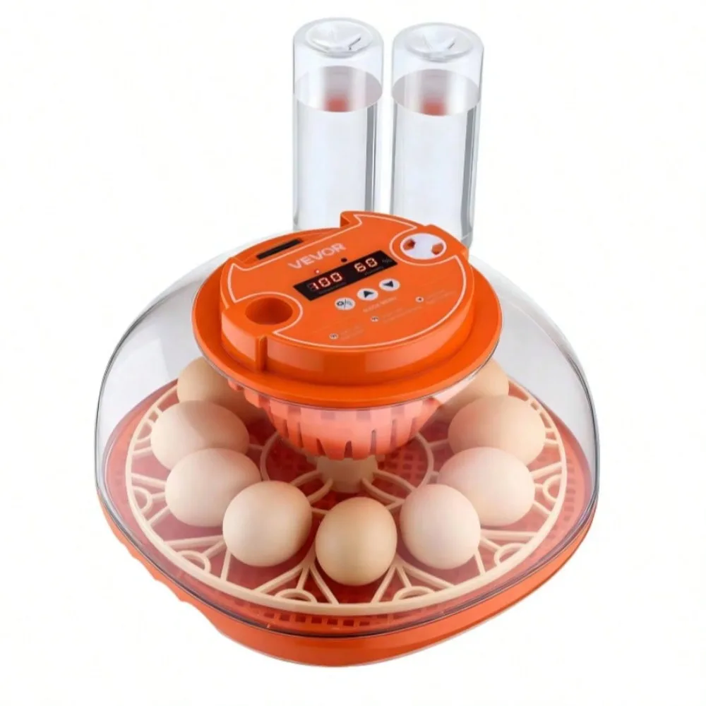 

12 Egg Incubator, Automatic Egg Turner With LED Candler, Temperature Control, 360° View Clear Window, Poultry Eggs Incubator