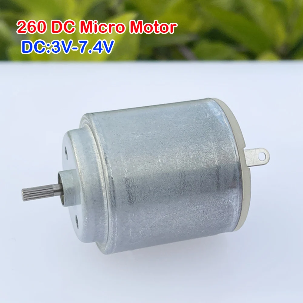 1PCS DC 3V-7.4V 5V 6V Micro 260 Motor 14500RPM Strong Magnetic Carbon Brush Small Fan DIY Electric RC Car Boat Toy  Handmade