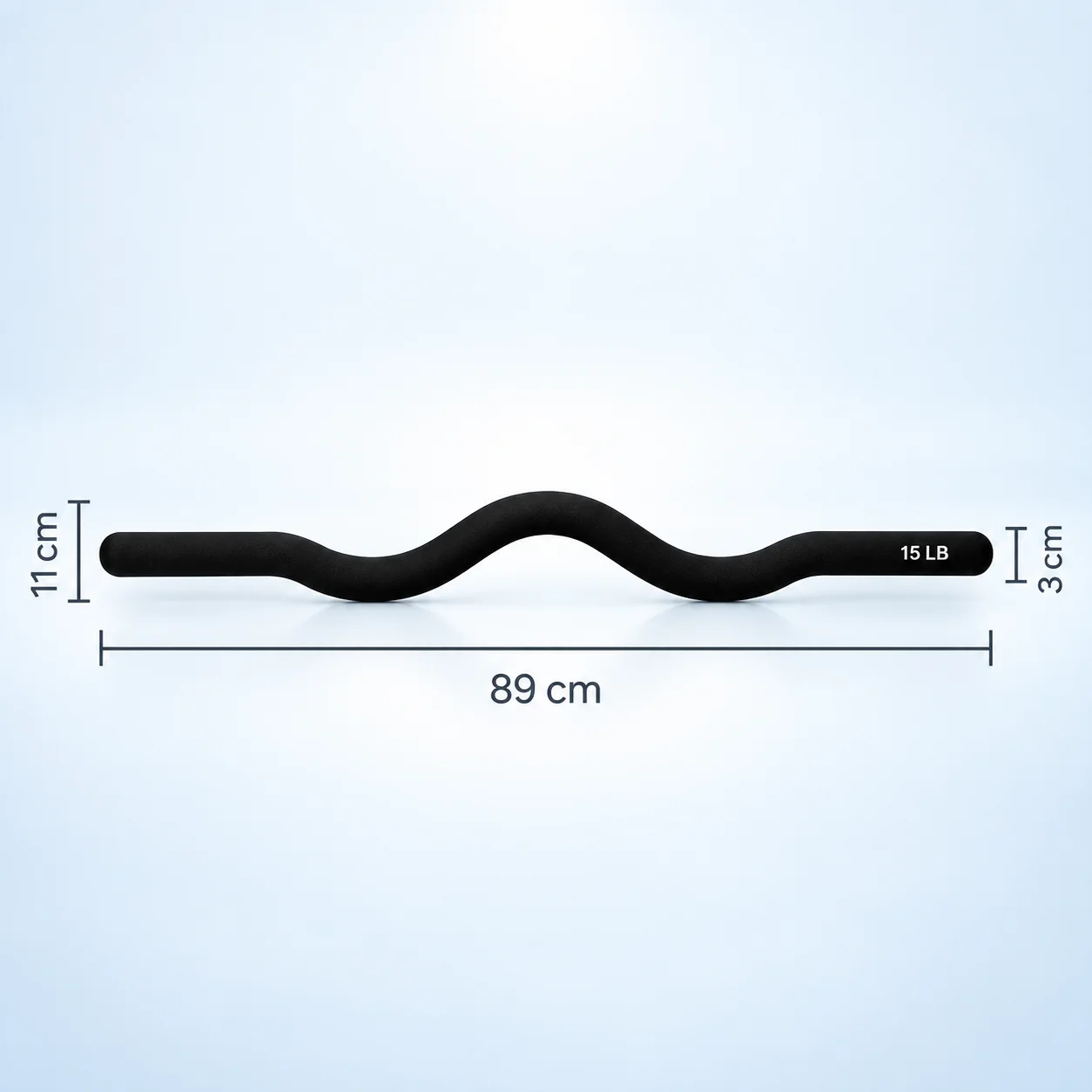 Bodybuilding Lifting Ergonomic Strength Training 15lb  Silicone Durable Fitness Curl Yoga Pilates Barbell Beam