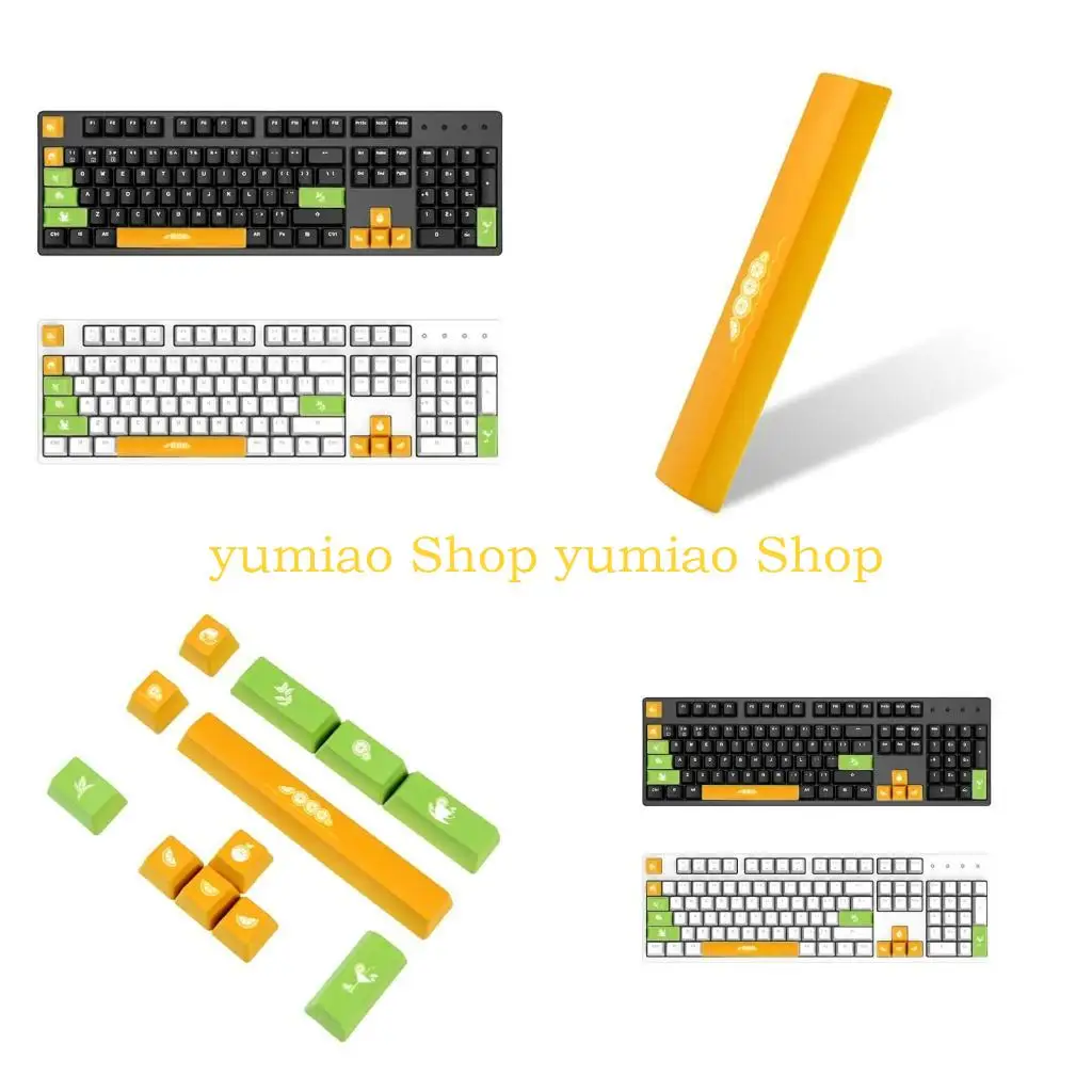 587B 12PCS PBT 5-Side Dye-subbed Keycaps 6.25U Space Bar ESC Enter Direction Keys OEM Profile Keycap For Mechanical Keyboard
