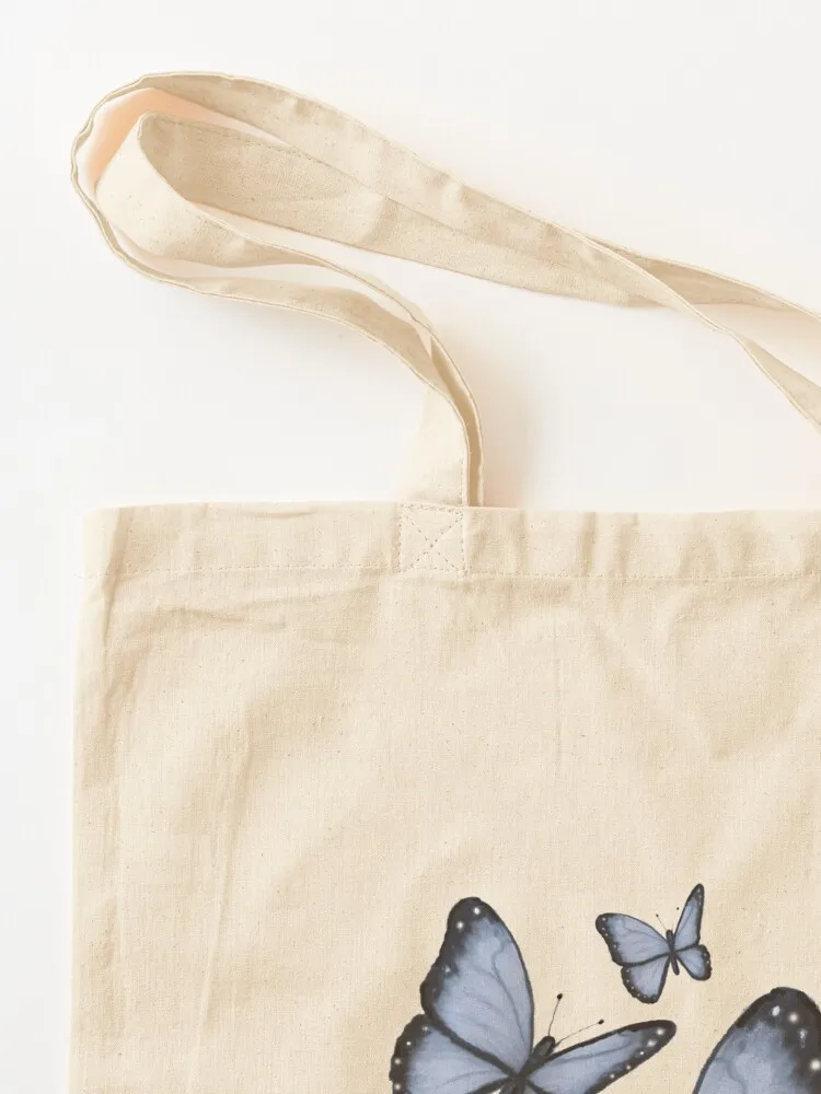 Blue Butterflies, Blue Butterfly Trio, Wildlife Art Tote Bag tote bag men great bag canvas bags Women's shopper