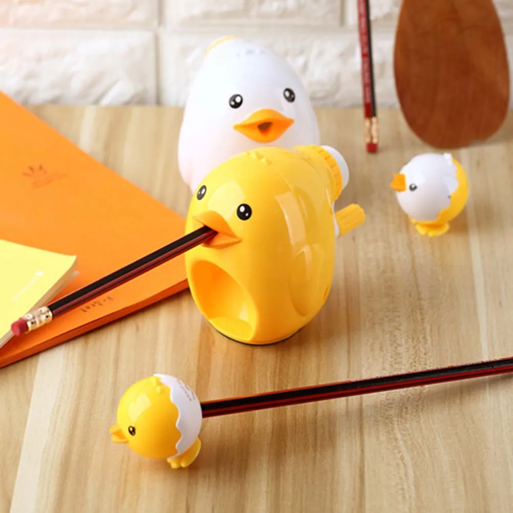 

Cute Duck Sharpener for Kids Lightweight School Pencil Sharpener Office Creative Cartoon Students Desk Ornament