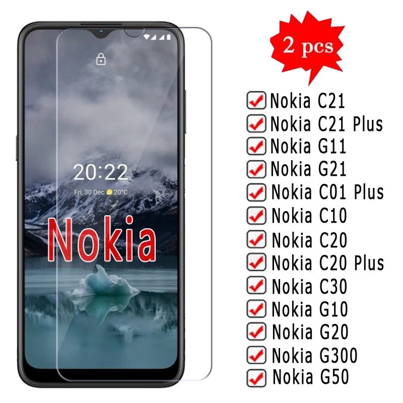 2-1Pc Glass For Nokia G21 G11 G10 G20 G300 C10 C20 C21 Plus Cover Film On Nokia C 21 01 10 20 20 11 21 Glass