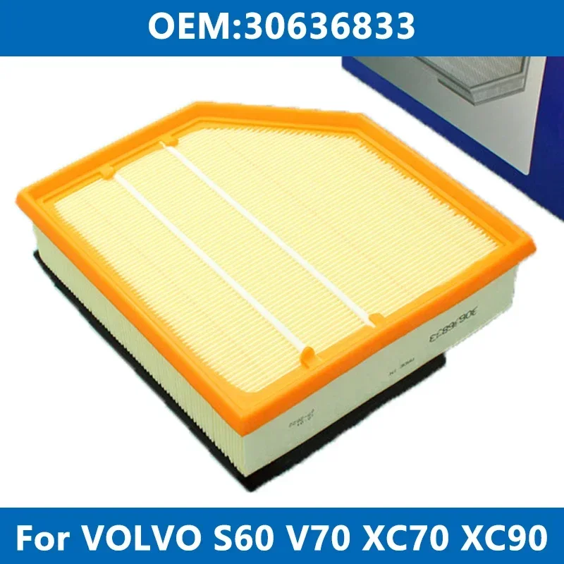 Car Air Filter Cleaner Element 30636833 For VOLVO S60 I V70 II XC70 CROSS COUNTRY XC90 2.4 D D5 AWD Engine Intake