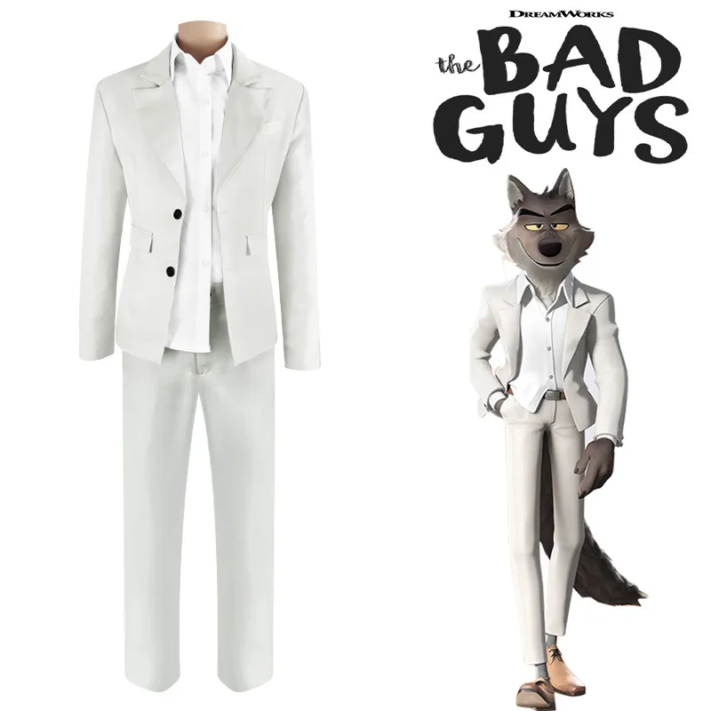 

The Costume Of The Movie "The Bad Guys" - Big Bad Wolf Suit Cosplay Costume Full Set Of Character Play Anime Style