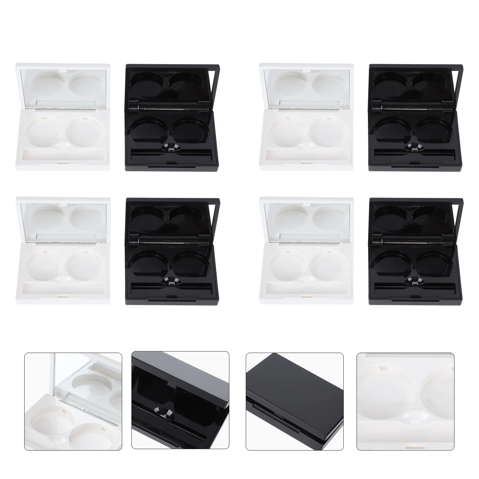 

8pcs Empty Eye Shadow Trays Blusher Lipstick Storage Container Cosmetics Sub Package Compact Makeup Organizer Box Portable