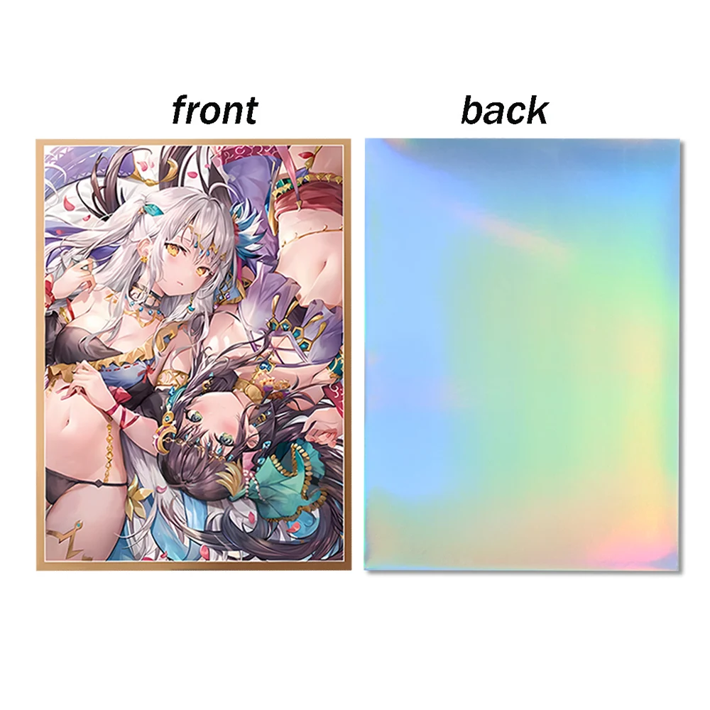 60PCS/Set Holographic Momoco Card Sleeves for MTG 67×92mm Anime Card Case Card Protector Compatible with TCG/PTCG/PKM