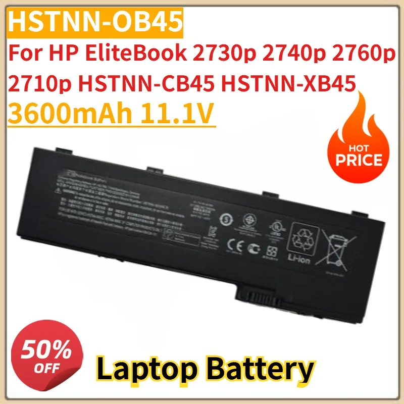 

New HSTNN-OB45 3600mAh 11.1V Laptop Battery For HP EliteBook 2730p 2740p 2760p 2710p HSTNN-CB45 HSTNN-XB45