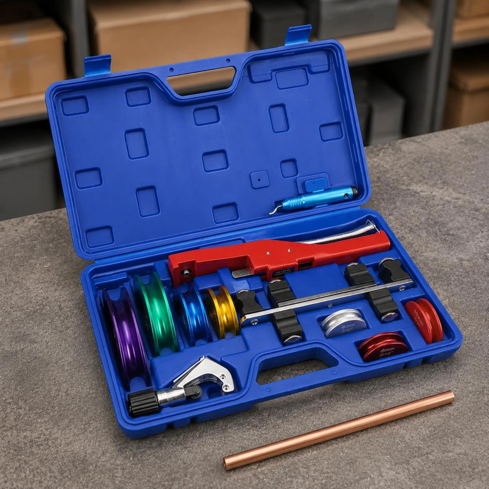Tube Bending Kit Easy to Use Manual Tube Bender Copper Pipe Bender Professional Grade Hand Tool Compact for Refrigeration