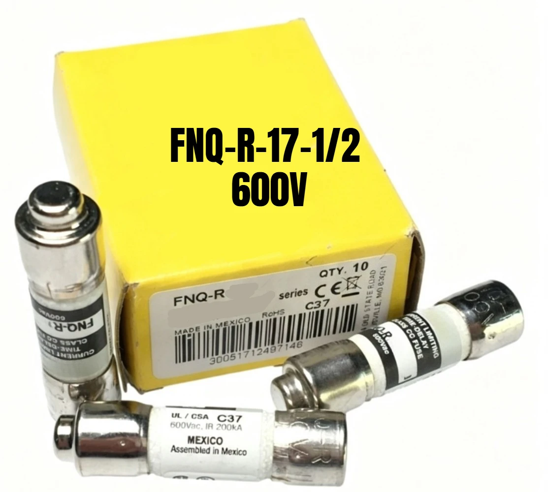 

10PCS FNQ-R-17-1/2 Class CC Midget Current Limiting Time Delay Fuse, 17.5 Amp 600V AC Fuse