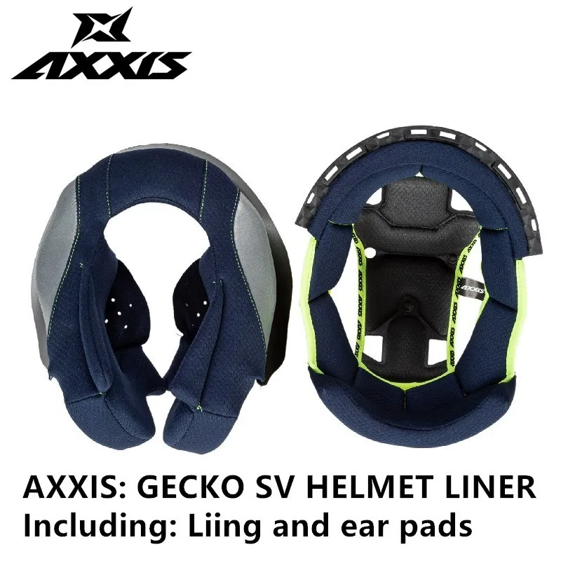 Replacement Liner for AXXIS GECKO SV Helmet AXXIS ACCESSORIES XS-XXL Size Capacete De Moto Cascos Para Moto Мотошлем