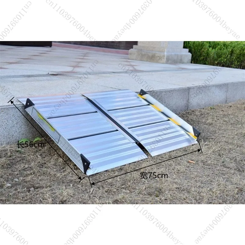 

Up and down folding wheelchair ramp board portable mobile aluminum alloy pedal climbing stairs springboard barrier-free ramp
