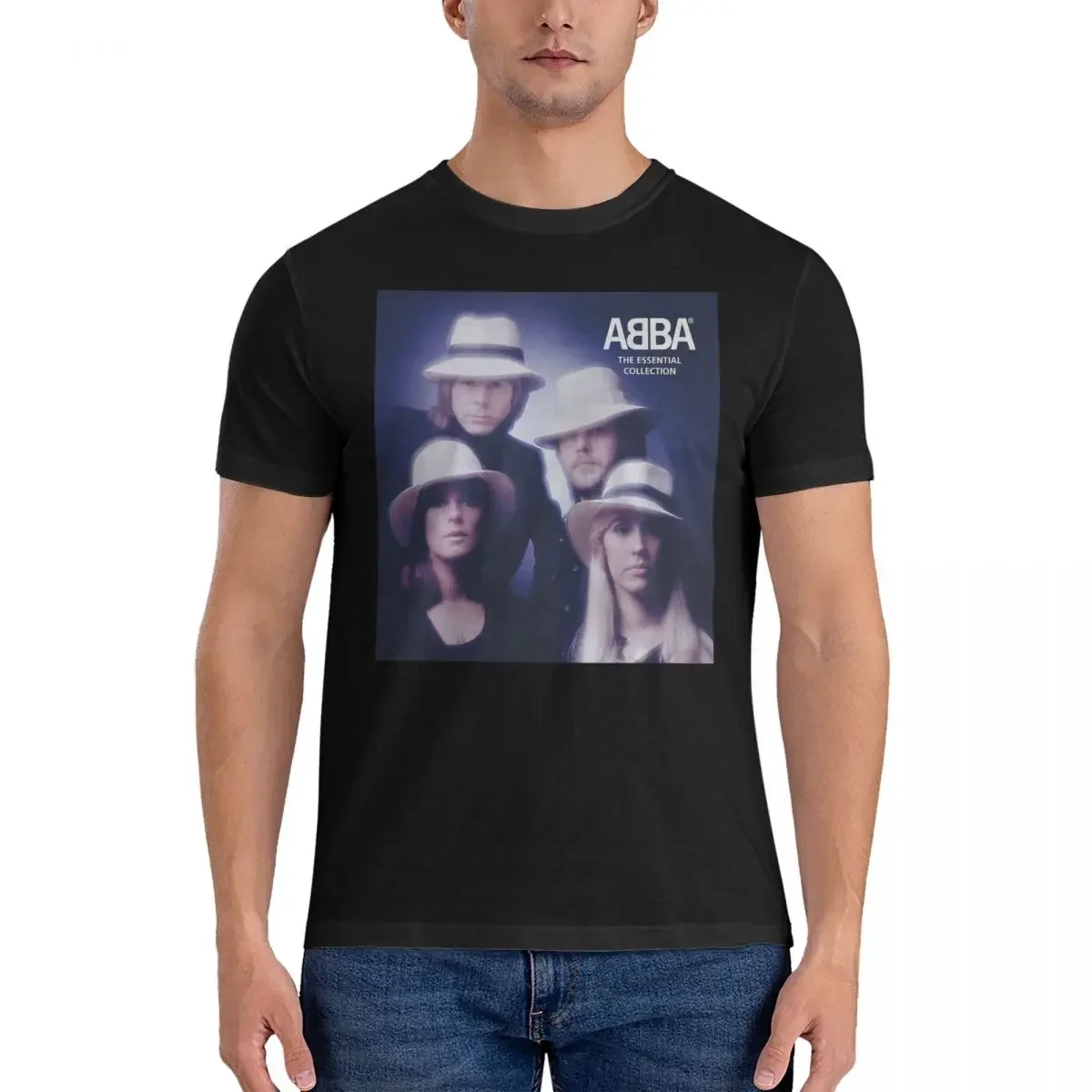 Funny The Essential Collection Music T-Shirts for Men Crew Neck Cotton T Shirt A-ABBA Band Short Sleeve Tees 6XL Tops