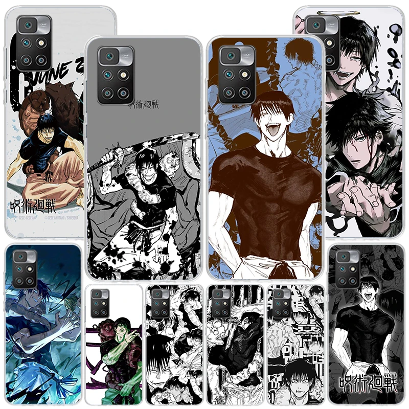 Jujusu Kaisen Fushiguro Toji Phone Case For Xiaomi Redmi 12 12C 10 10C 10A 9 9A 9C 9T 8 8A 7 7A 6 Pro 6A K70 K60 K40 K20 S2 Prin