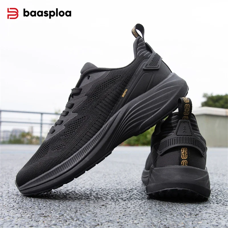 Baasploa Men Sport Shoes Brand Mesh Breathable Running Shoes for Men Summer Lightweight Casual Sneakers Male Wear Resistant