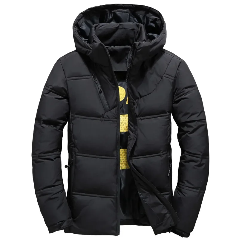 Men Down Jacket Male White Duck Hooded Outdoor Thick Warm Padded Snow Coat -20 Degree Winter Parkas Oversized M-5XL