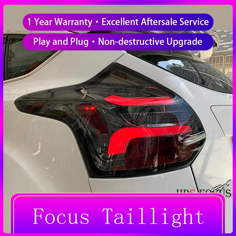 A Pair of Car Lamp For Focus Hatchback 2012-2014 Exterior Rear LED DRL Upgrade Taillight Assembly Auto Tools Tail Accessories