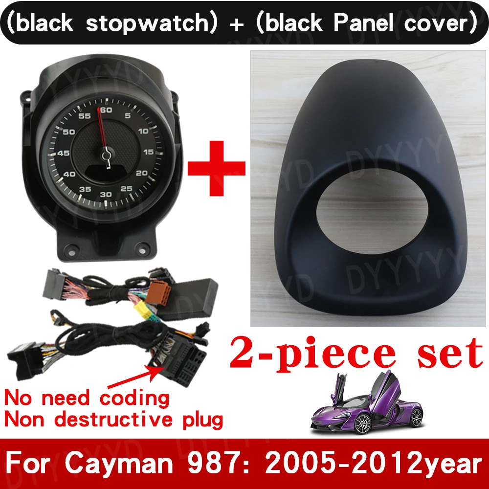 Stopwatch klok instrumentenpaneel sport chrono stopwatch dashboard cover Cayman 987 klok stopwatch voor Porsche Boxster 987 981