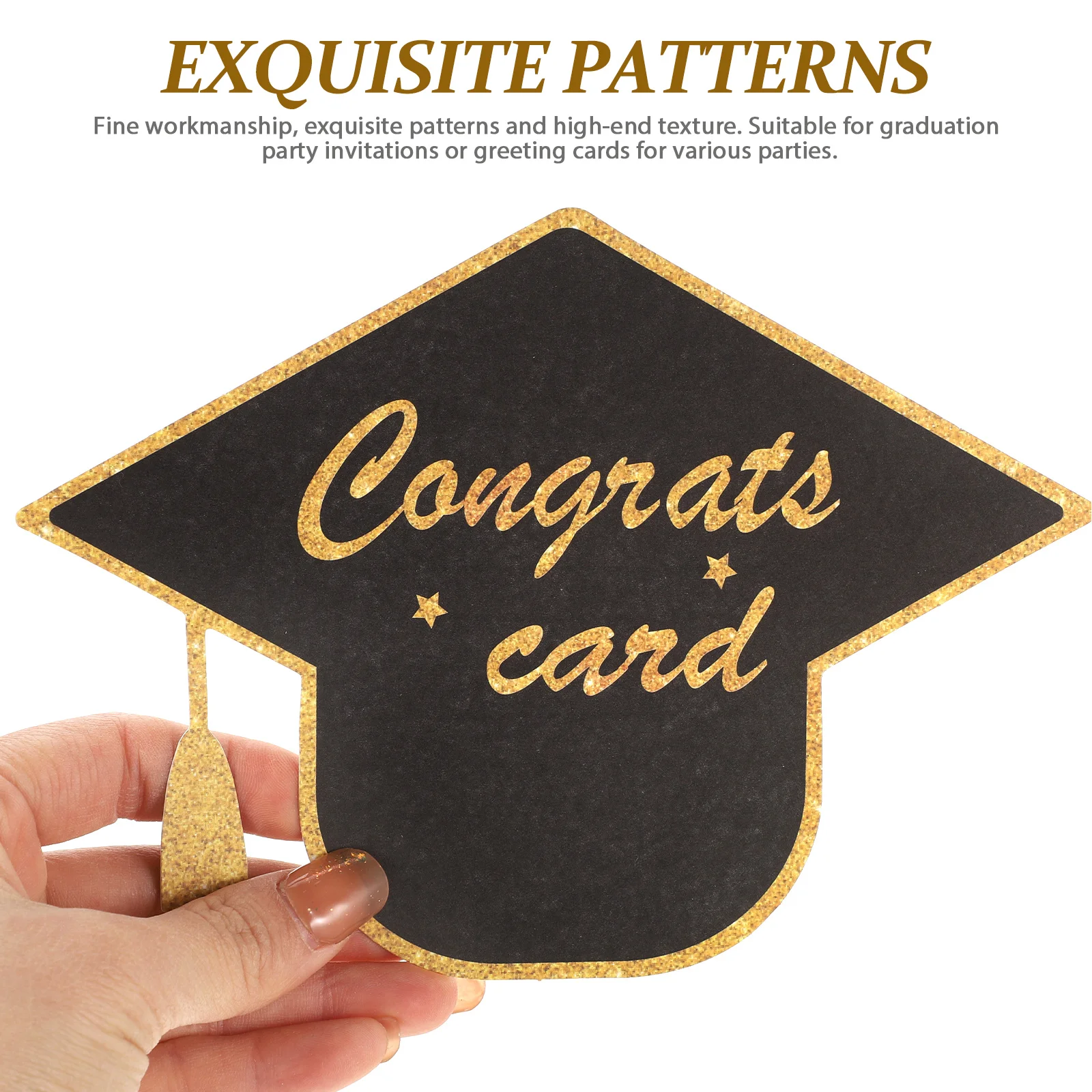 

30pcs Hat Shaped Invitation Graduation Paper For Friends Students Blessing Cards Written Cards