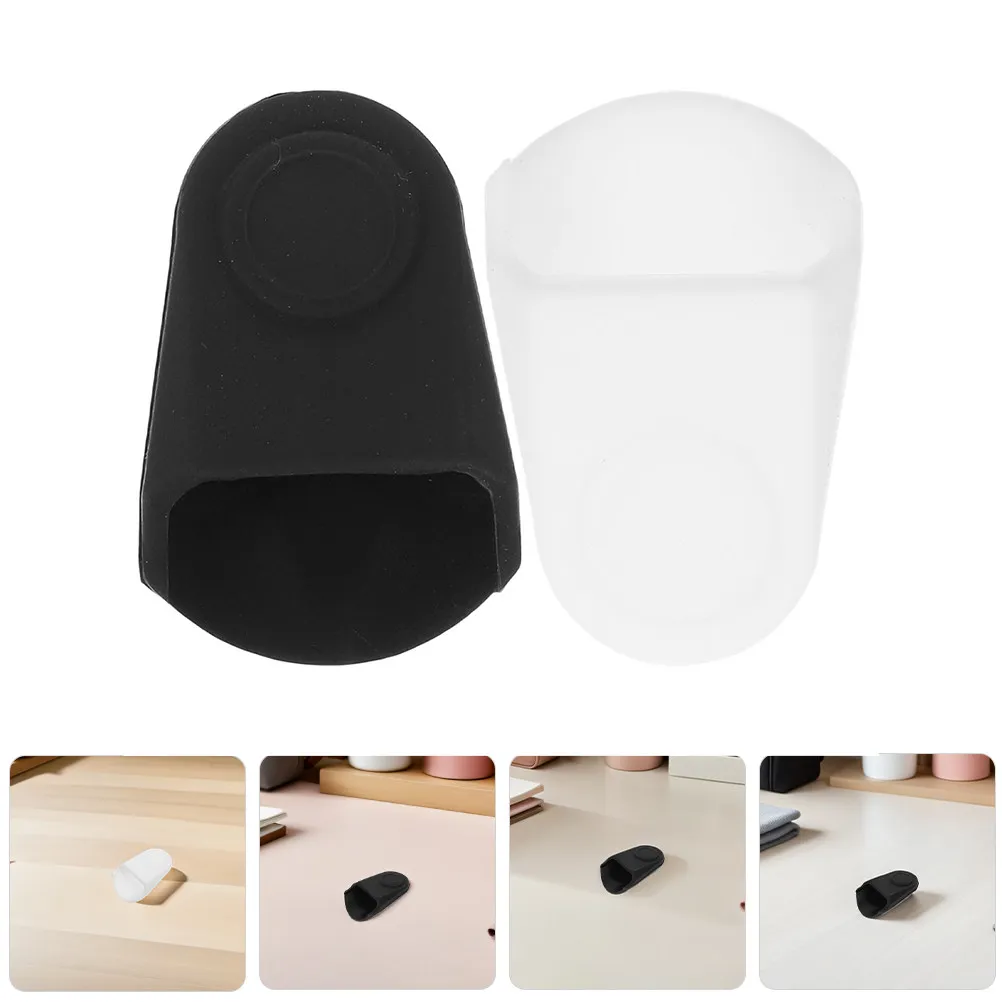 2Pcs Clarinet Saxophone Mouthpiece Cap Rubber Protective Cover Black White Dual Color Impact Resistant Portable Musical