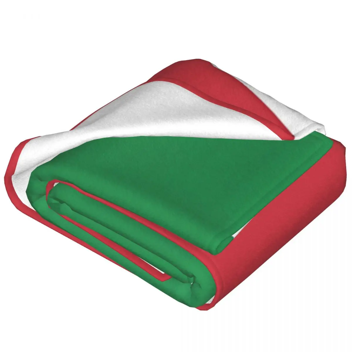 Super Soft Blanket Travel Office Italian Flag Bedding Throws Green and Red Flannel Bedspread Bedroom Novelty Sofa Bed Cover