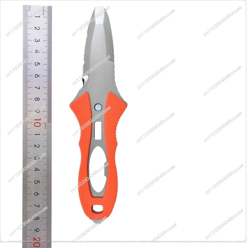 

For Water Rescue Knife Outdoor Rope Cutter Titanium Plated Diving Multifunctional Vehicle Portable Life Saving Knife Equipment