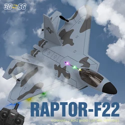 2024 nuovo F22S 2.4G 4CH 3 d6g RC aereo Raptor F22 Warplane WLtoys A180 versione di aggiornamento luce a LED con giroscopio giocattoli fuori porta