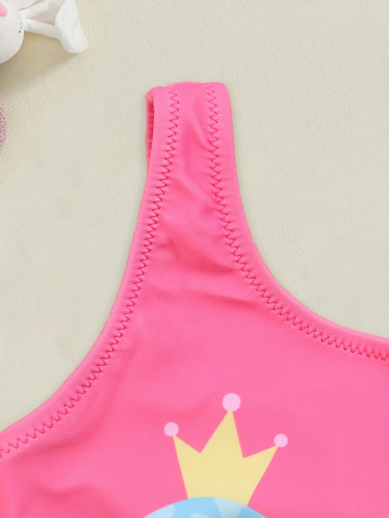 العصرية الفتيات فرس البحر ملابس السباحة الوردي 3D تاج تصميم تكدرت قطعة واحدة ثوب السباحة للشاطئ بركة عطلة طفل الزي