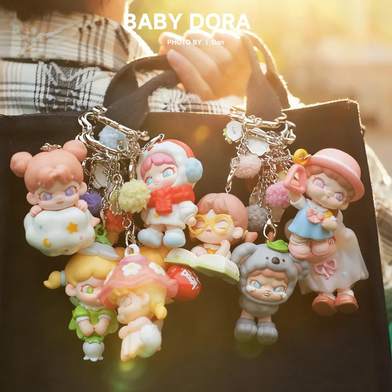 بيبي دورا على طريقي سلسلة زمنية صغيرة صندوق أعمى عصري لطيف صندوق مفاجآت الفتيات تزيين هدايا عيد الميلاد قلادة غامضة المفاتيح اللعب #3