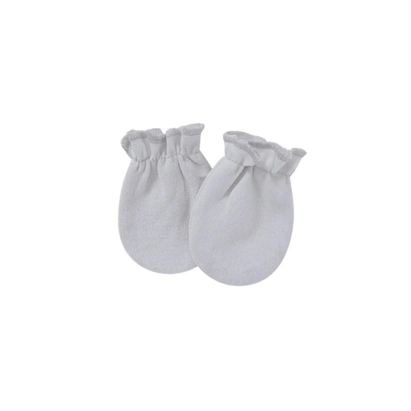 

J15U 1 Pair Baby Anti Scratching Soft Cotton Gloves Newborn for Protection Face Scratch Hands Gloves Solid Color No Scratch M
