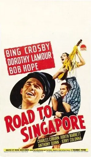 ROAD TO SINGAPORE MOVIE POSTER Bob Hope RARE VINTAGE 2