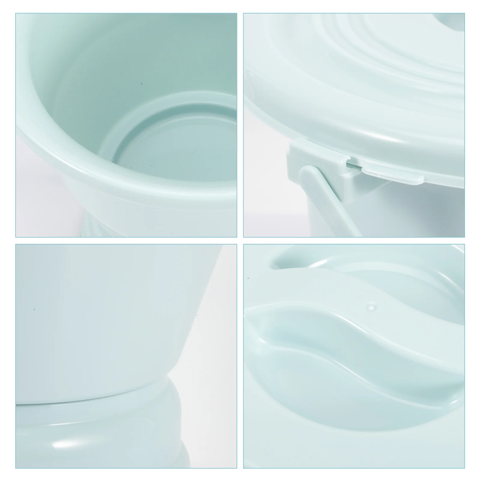 

Thickened Plastic Chamber Pot With Handle Covered Non-Slip Design For Home Elderly Disabled Portable Urinal Night Use