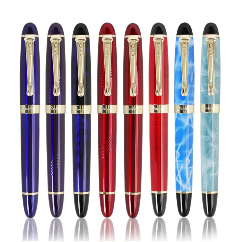 High Quality Brand Jinhao x450 METAL Fountain Pen Blue Green Golden Ink Pen Office School Business Supplies Writing Gift