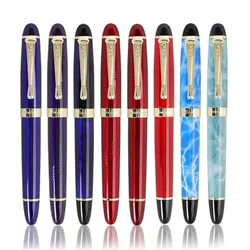 High Quality Brand Jinhao x450 METAL Fountain Pen Blue Green Golden Ink Pen Office School Business Supplies Writing Gift