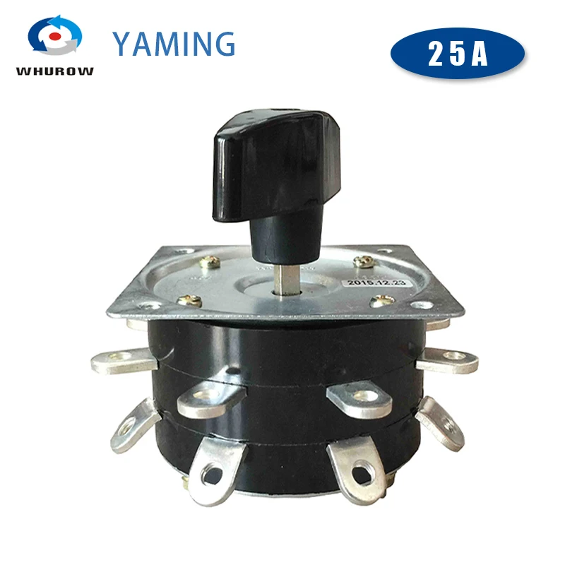 

KDH-25/2*8 Welding Machine Rotary Switch Eight Positions 2 Levels 16 Brass Pins 25A Welder Changeover Selector