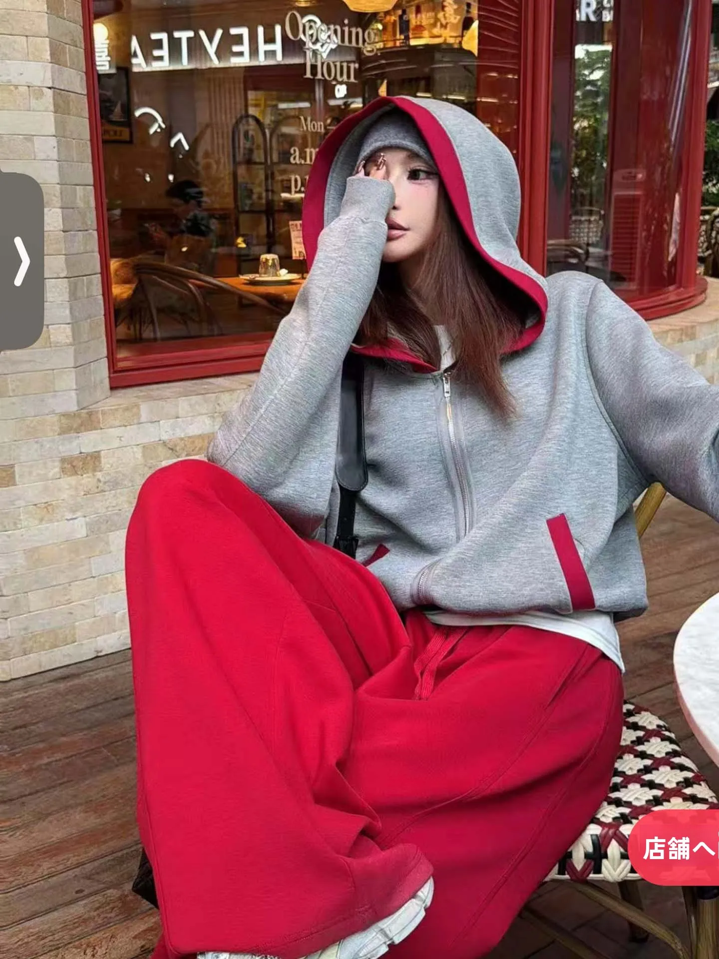 casual-sportswear-set-for-women-spring-autumn-faion-slimming-versatile-hoodie-jaet-long-sve-zipper-closure-polyester-f