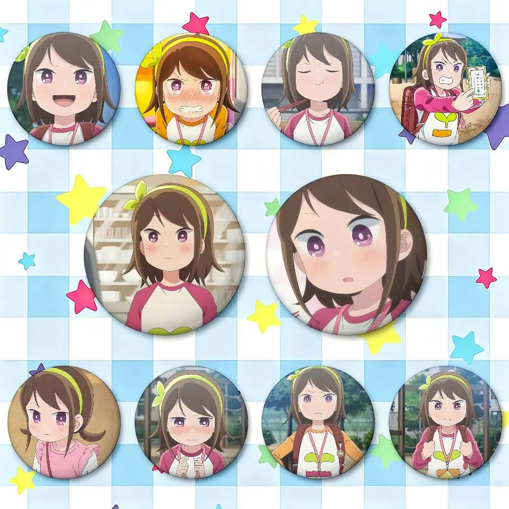 1pc Futaba Aharen-san Wa Hakarenai Cartoon Style Badge Brooches On Backpack Decoration Round Enamel Pins For Accessorys