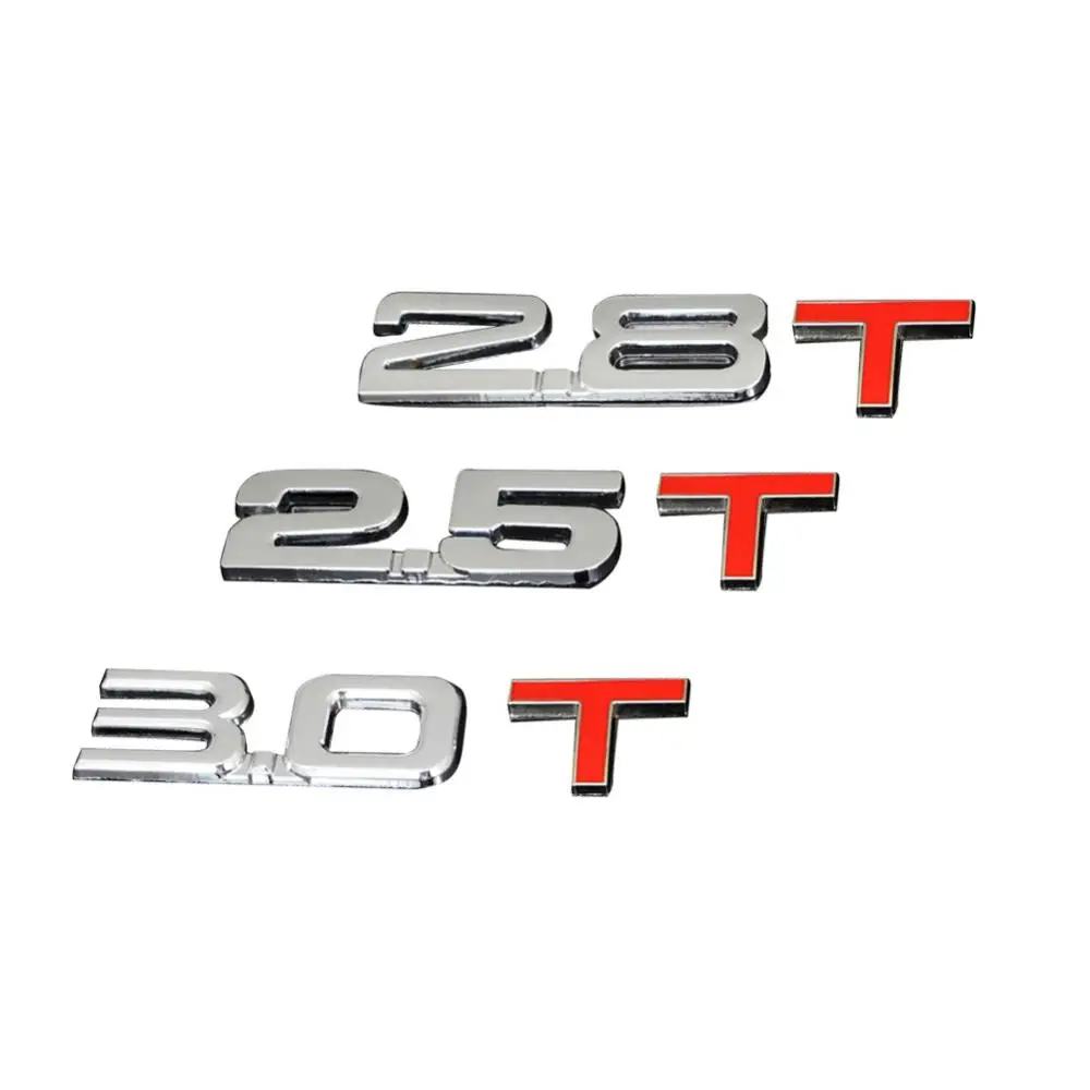 New Car 3D Metal 1 6 1 8 2 0 3 0 T Logo Sticker Emblem Badge Decals for Renault Focus Car Styling