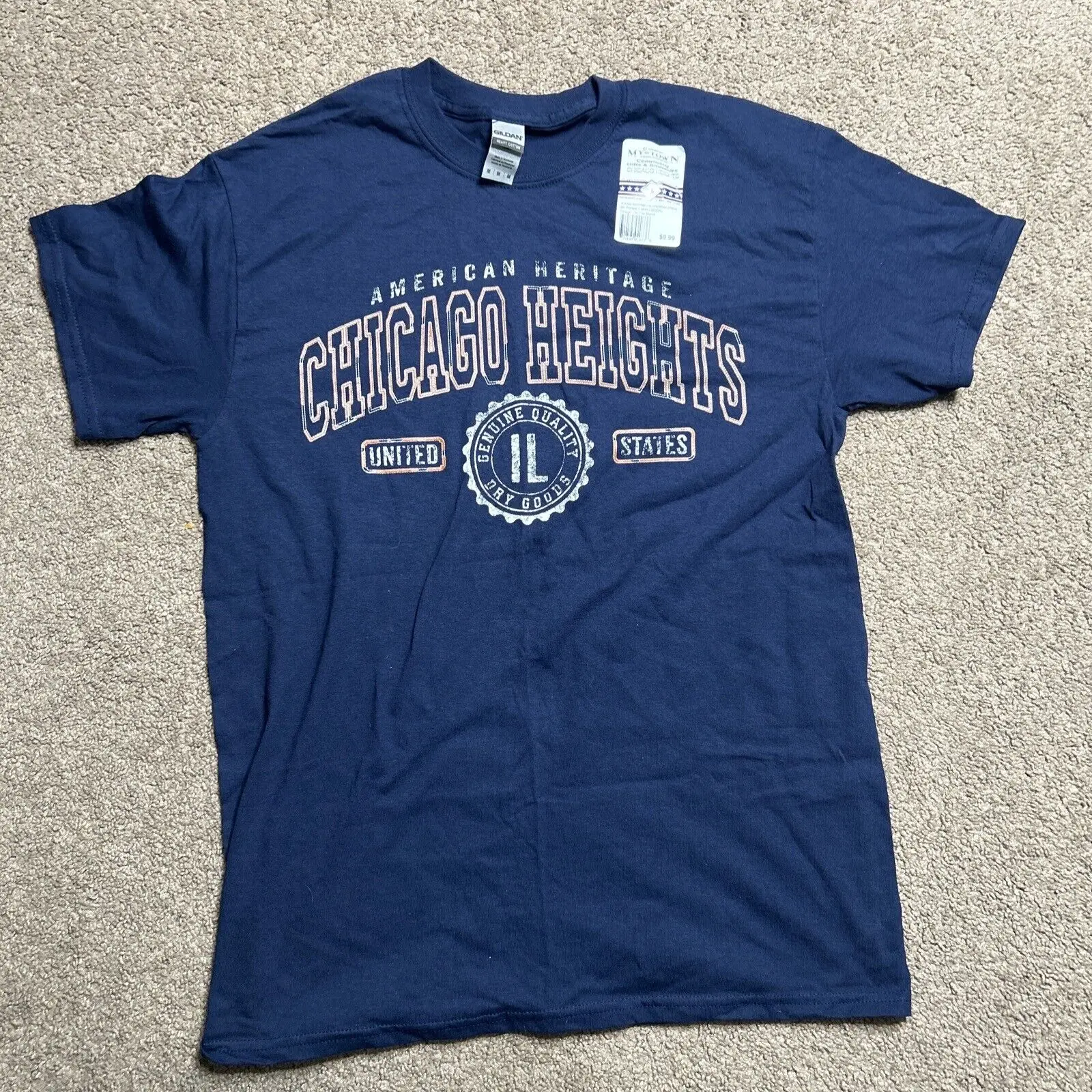 NWT Genuine My Town Community Gifts Chicago Heights Men’s Medium T-Shirt