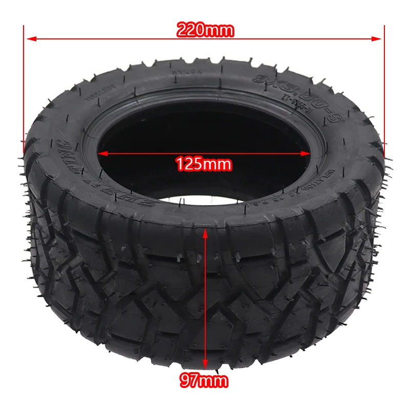 9 Inch Skid 9x3.50-5 Tubeless Tire for Electric Scooter Snow Plow  Parts