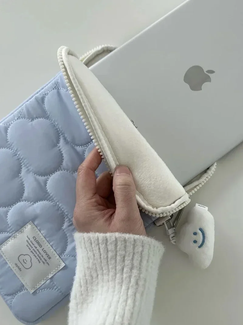 Cute Clouds Laptop Sleeves 13.3 14 15 15.6 Inch For Macbook Tablet Bag For IPad Pro9.7 10.2 11 Air3 4 10.5 10.9 XiaoMi Samsung - view 3