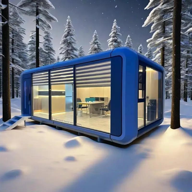 Construcción de villa móvil modular en miniatura portátil de 20 o 40 pies para cabina de camping de resort