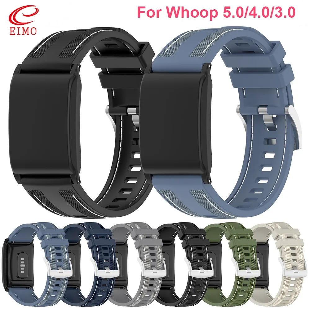 حزام نايلون + سيليكون لملحقات شريط Whoop 5.0 4.0 3.0 سوار رياضي مضفر قابل للتعديل كوريا لـ Whoop 5.0 4.0 3.0