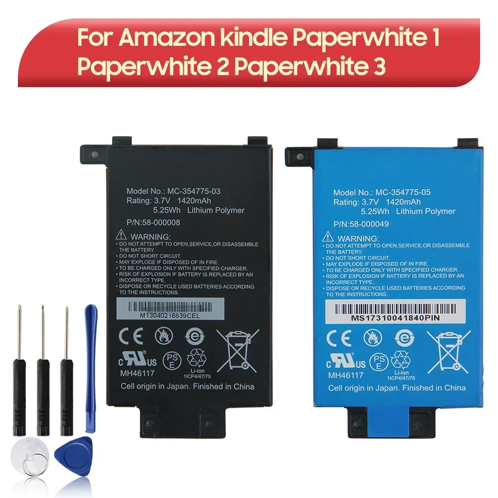

MC-354775-05 MC-354775-03 Сменный аккумулятор для Amazon kindle Paperwhite 1 2 3 S2011-003-S 1420 мАч