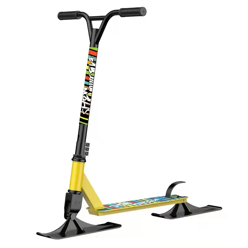 Trottinette de ski 2 en 1 pour adultes, sports de neige, scooter de cascade extrême, jouet de luge d'hiver, à vendre